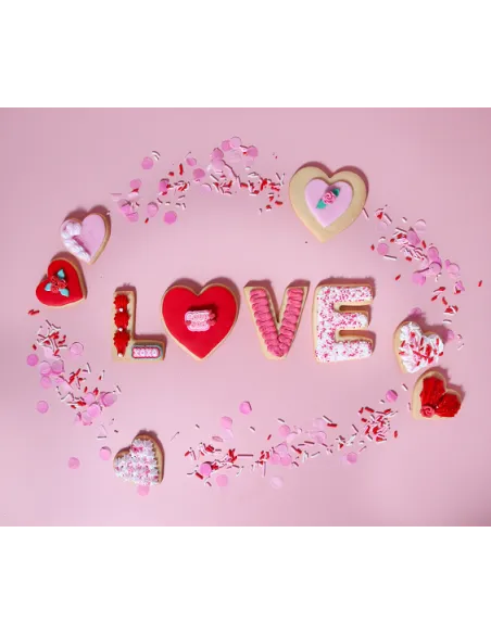 Set 5 cortadores LOVE San Valentín PME