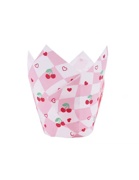 Set 24 cápsulas muffins vintage Cerezas PME