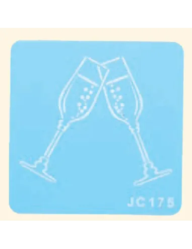 Stencil copas de Champagne