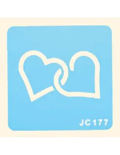 Stencil Corazones Entrelazados