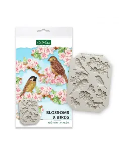 Molde silicona Flores y Pájaros Katy Sue