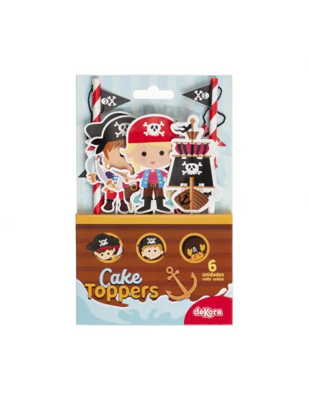 Toppers para tarta y cupcakes Piratas