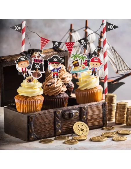 Toppers para tarta y cupcakes Piratas