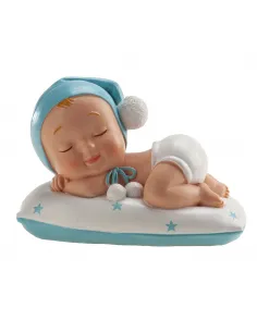 Figura bautizo niño dormido con pompón Dekora