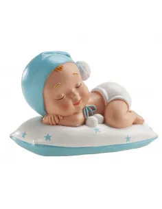 Figura bautizo niño dormido con pompón Dekora 2