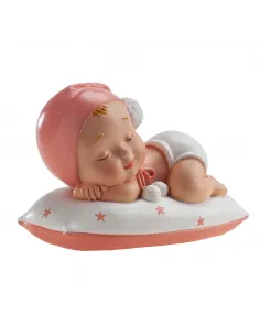 Figura bautizo niña dormida con pompón Dekora 2