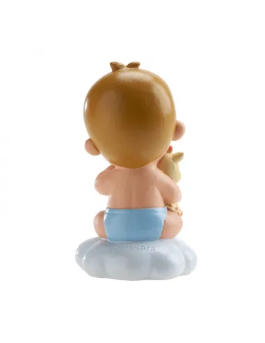 Figura bautizo niño con peluche jirafa Dekora