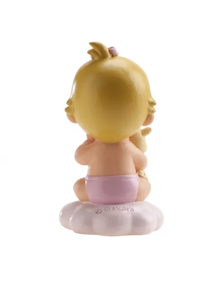 Figura bautizo niña con peluche jirafa Dekora