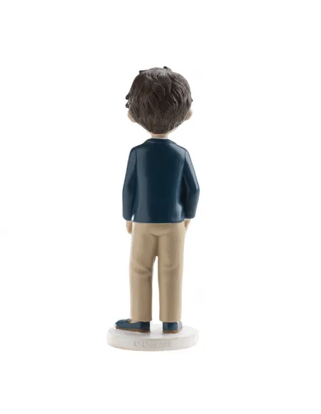 Figura niño comunión con corbata roja 16 cm Dekora