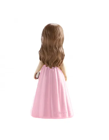 Figura niña comunión Falda rosa 16 cm Dekora