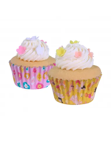 Set 60 Mini Cápsulas metalizadas Conejitos y Huevos de Pascua PME