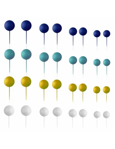 Set 32 Bolas Decorativas Mix Azul Azucren