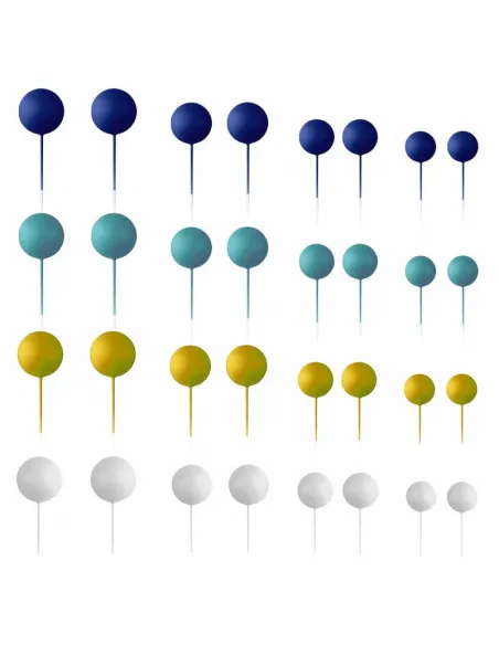 Set 32 Bolas Decorativas Mix Azul Azucren