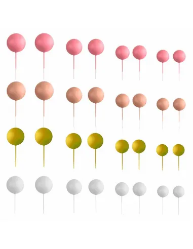 Set 32 Bolas Decorativas Mix Rosa Azucren