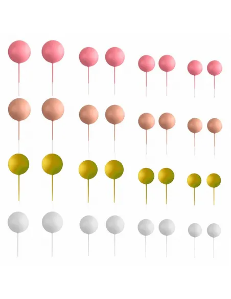 Set 32 Bolas Decorativas Mix Rosa Azucren