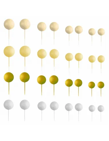 Set 32 Bolas Decorativas Mix Amarillo Azucren
