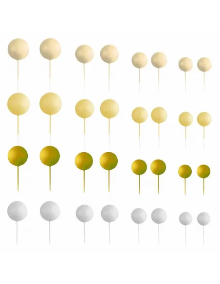 Set 32 Bolas Decorativas Mix Amarillo Azucren