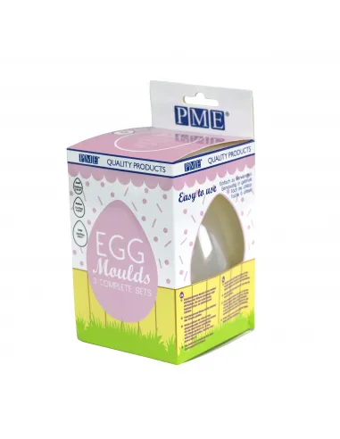 Set 3 moldes para Huevos de Chocolate Pascua PME