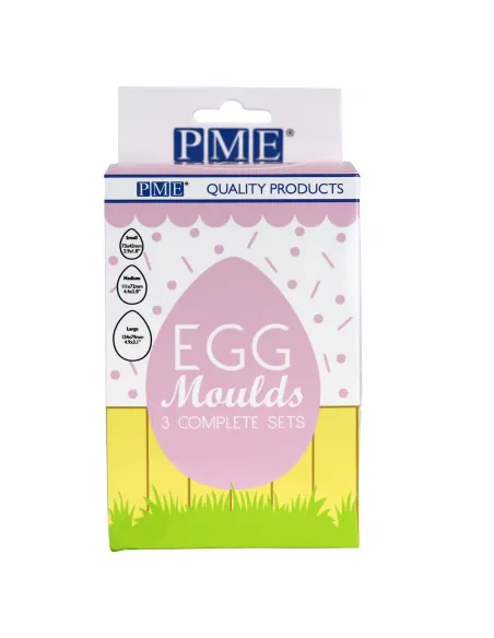 Set 3 moldes para Huevos de Chocolate Pascua PME