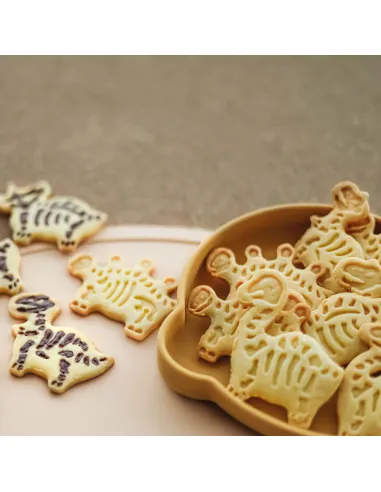 Set 4 cortadores y texturizadores Dinosaurios Ibili