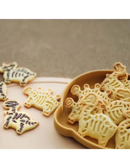 Set 4 cortadores y texturizadores Dinosaurios Ibili