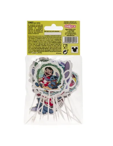 Set 16 toppers de papel Lilo y Stich Dekora