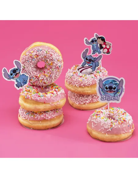 Set 16 toppers de papel Lilo y Stich Dekora