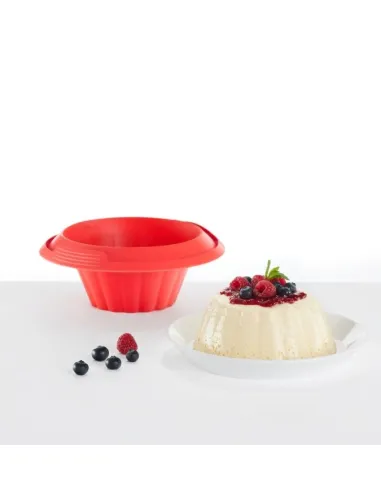 Molde de silicona para flan con plato de cerámica Lékué