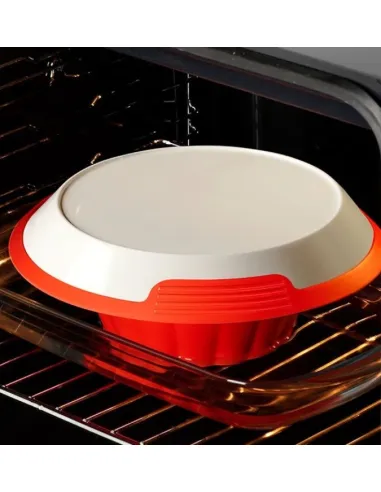 Molde de silicona para flan con plato de cerámica Lékué