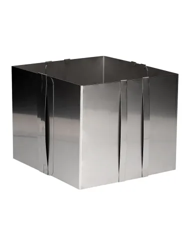 Marco cuadrado ajustable de acero inoxidable Cake Masters