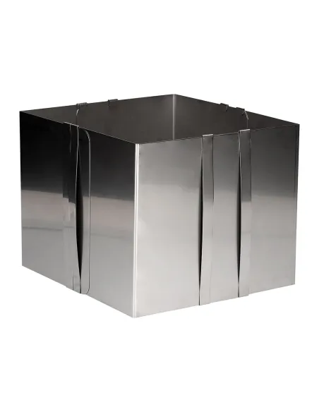 Marco cuadrado ajustable de acero inoxidable Cake Masters