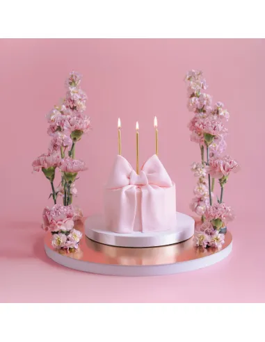 Set 12 velas doradas 14 cm PartyDeco