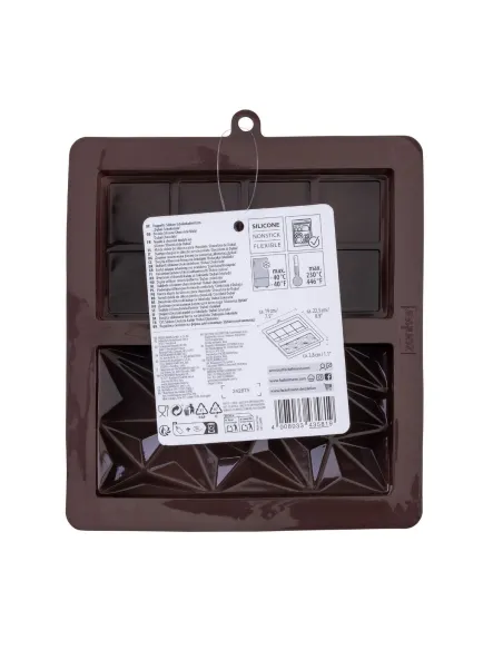 Molde silicona doble tableta chocolate Dubai Zenker