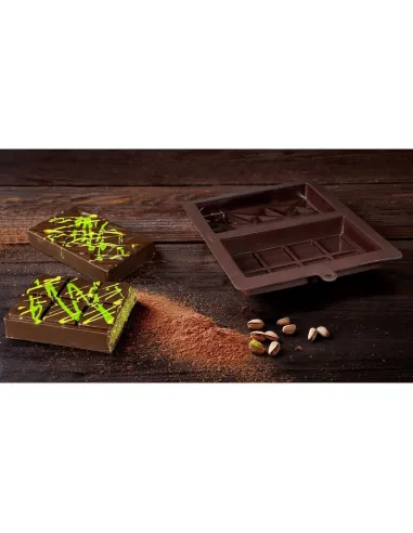 Molde silicona doble tableta chocolate Dubai Zenker