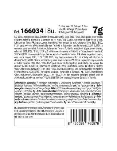 Set 8 Nenúfares de oblea naranja, amarillo, melocotón y blanco Dekora