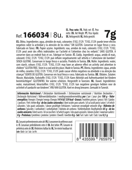 Set 8 Nenúfares de oblea naranja, amarillo, melocotón y blanco Dekora