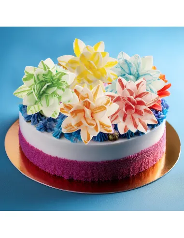 Set 10 Flores artísticas de oblea Dekora