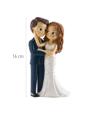 Figura novios Caricia en la cara 16 cm