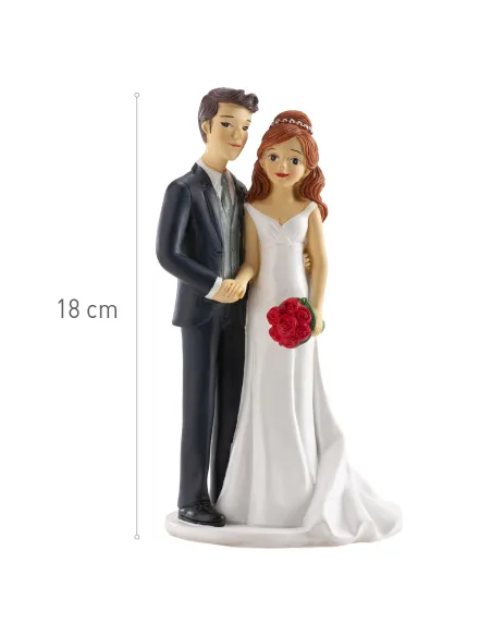 Figura novios cogidos de la mano 18 cm