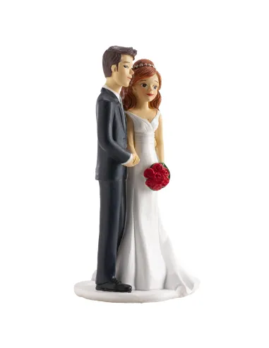 Figura novios cogidos de la mano 18 cm