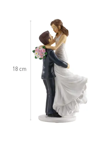 Figura novios Novia en brazos 18 cm