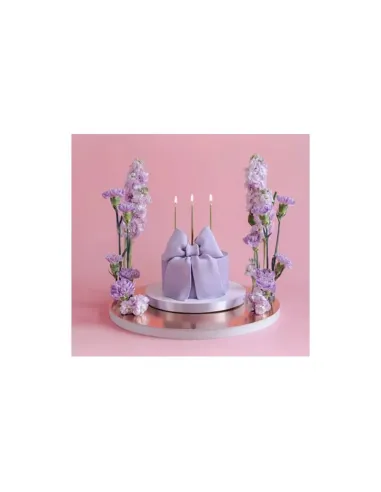 Set 12 velas oro rosa y doradas 14 cm PartyDeco