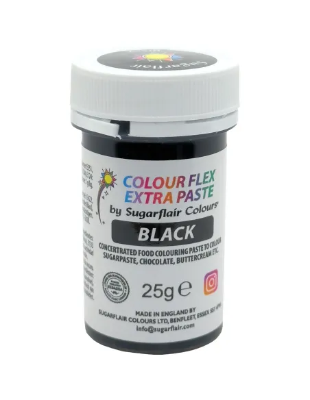 Colorante Colour Flex extra pasta Negro 25 g Sugarflair