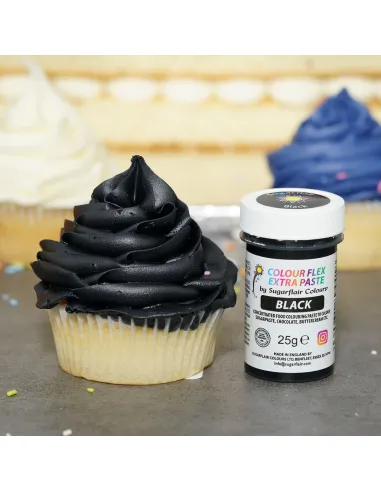 Colorante Colour Flex extra pasta Negro 25 g Sugarflair