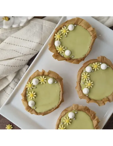 Aro de madera con papel kraft 8 x 3 cm