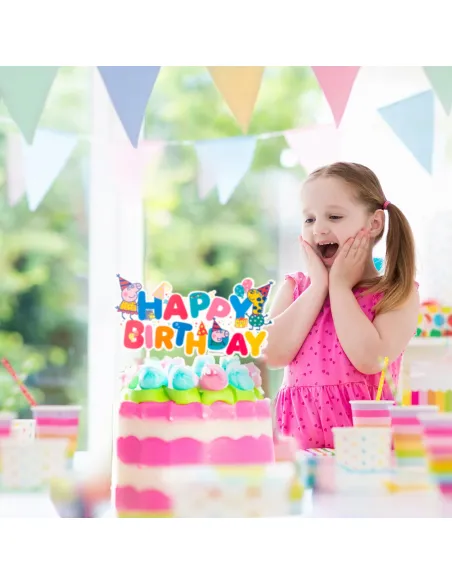 Topper de papel para tarta Happy Birthday Peppa Pig Dekora