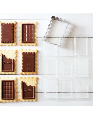 Set cortador galletas rectangular y molde para chocolate ScrapCooking