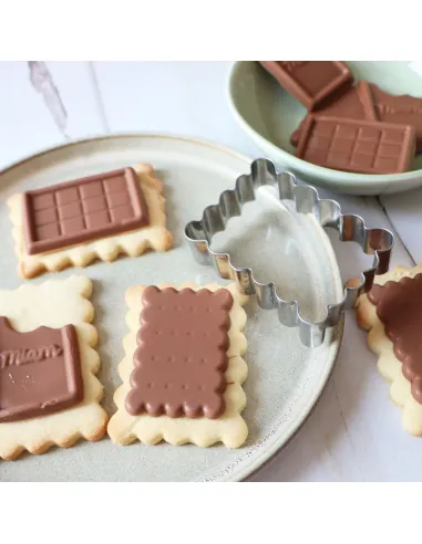 Set cortador galletas rectangular y molde para chocolate ScrapCooking