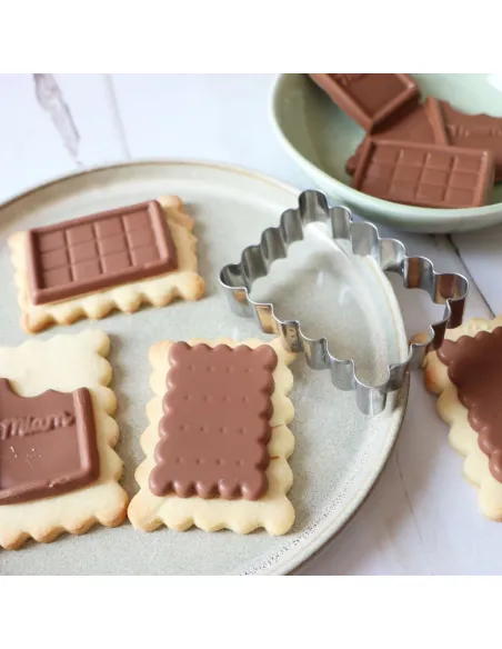 Set cortador galletas rectangular y molde para chocolate ScrapCooking