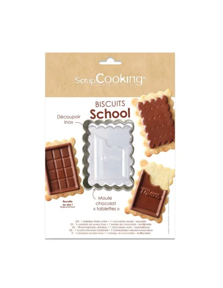 Set cortador galletas rectangular y molde para chocolate ScrapCooking